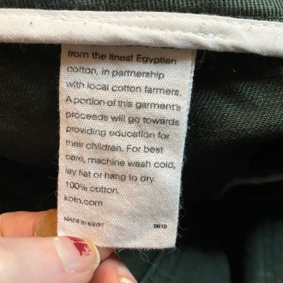 KOTN Antifit Unisex Olive Green Straight Leg Pants - Picture 6 of 8